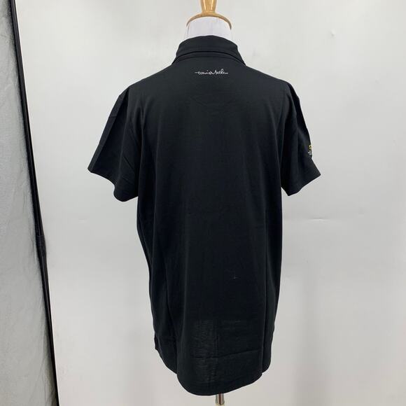 Travis Mathew Polo Shirt Womens XL Black Short Sleeve Wickenburg Golf *Logo - Picture 6 of 13